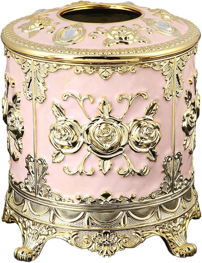 حاوية أنيقة مطلية بالمينا لعلبة المناديل لغرفة المعيشة ومنطقة تناول الطعام ومنظم سطح المطبخ اللون أ - Image 1